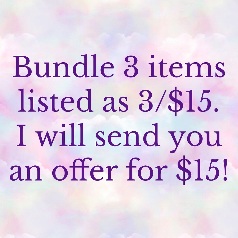 Bundle and save! Items marked 3/$15